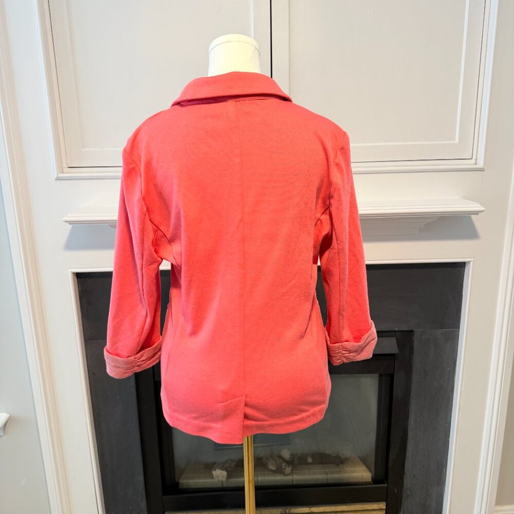 🌺  Coral Pink Open Front Blazer | Skies Are Blue | Size M  🧡 - Picture 3 of 10